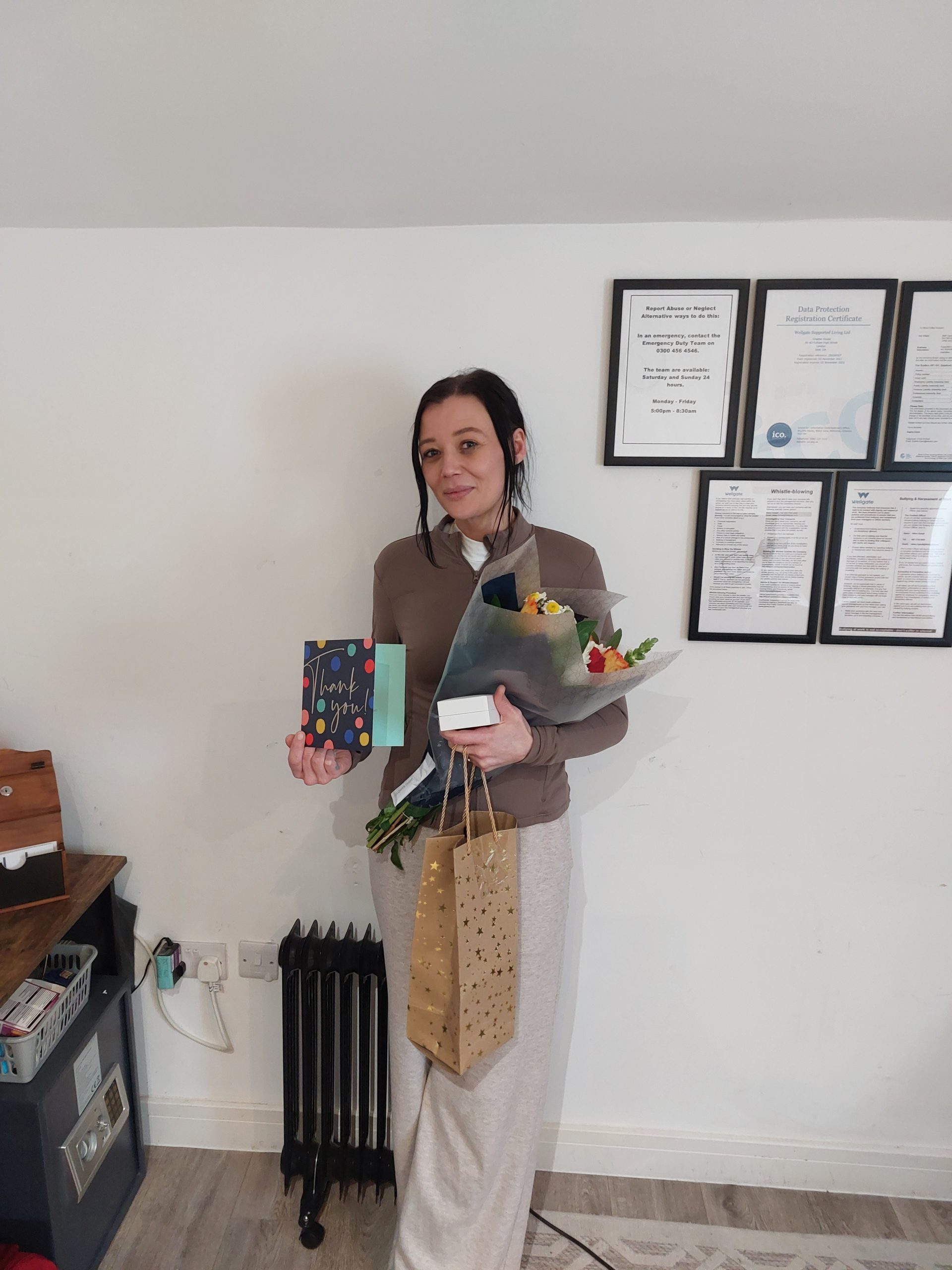 Celebrating 3 years of service for Rebecca